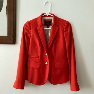 JCrew bright red wool schoolboy blazer